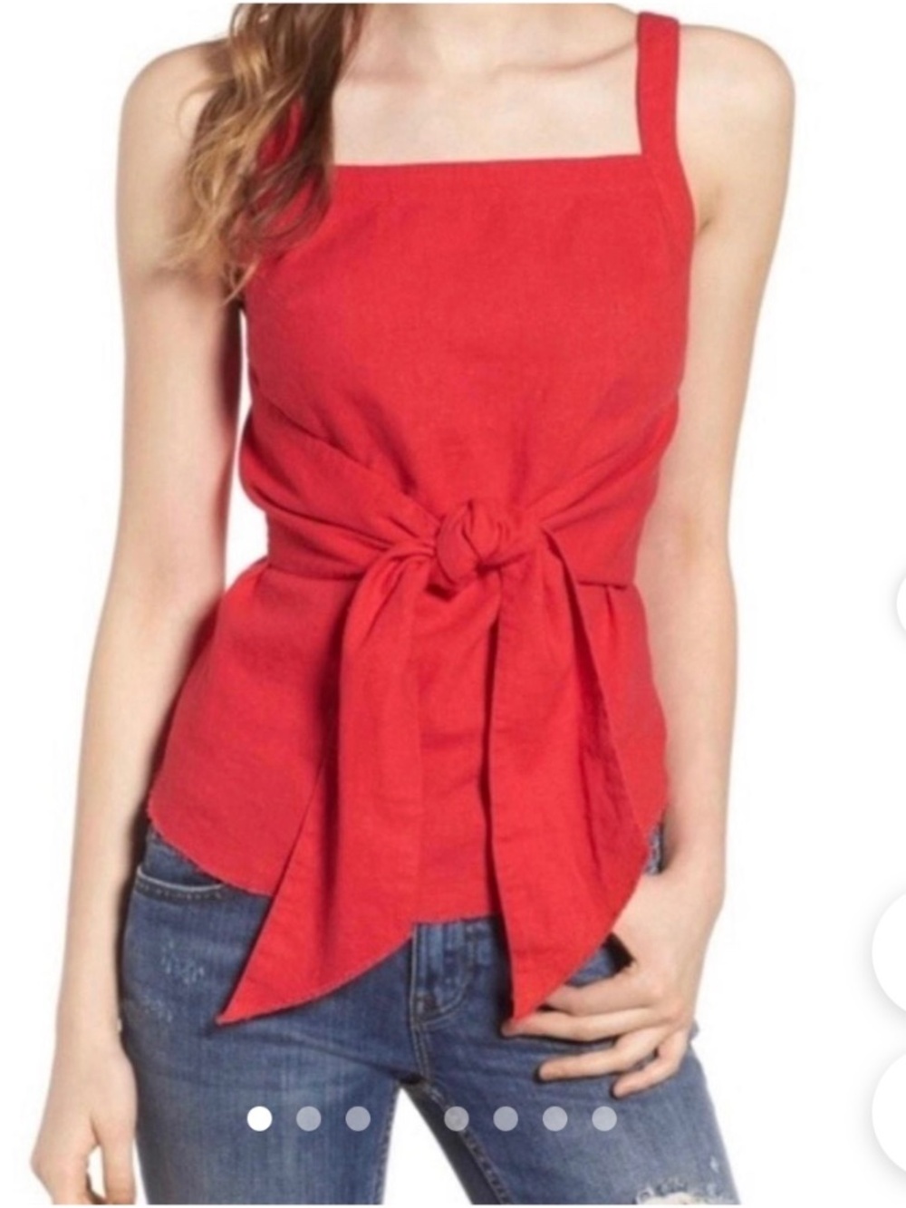 BP Red Linen Blend Tank